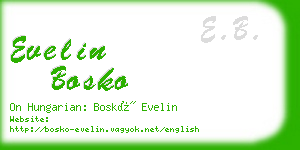 evelin bosko business card